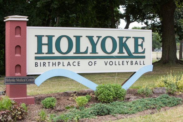 Holyoke Birthplace of Volleyball Sign. 