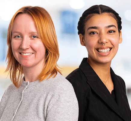 Staff Photo of Caroline Towse and Alicia Ayala